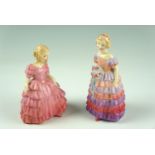 Two Royal Doulton figurines, Rose and The Little Bridesmaid, 13 cm, (Rose a/f)
