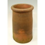 A cylindrical earthenware chimney pot, 32 x 61.5 cm