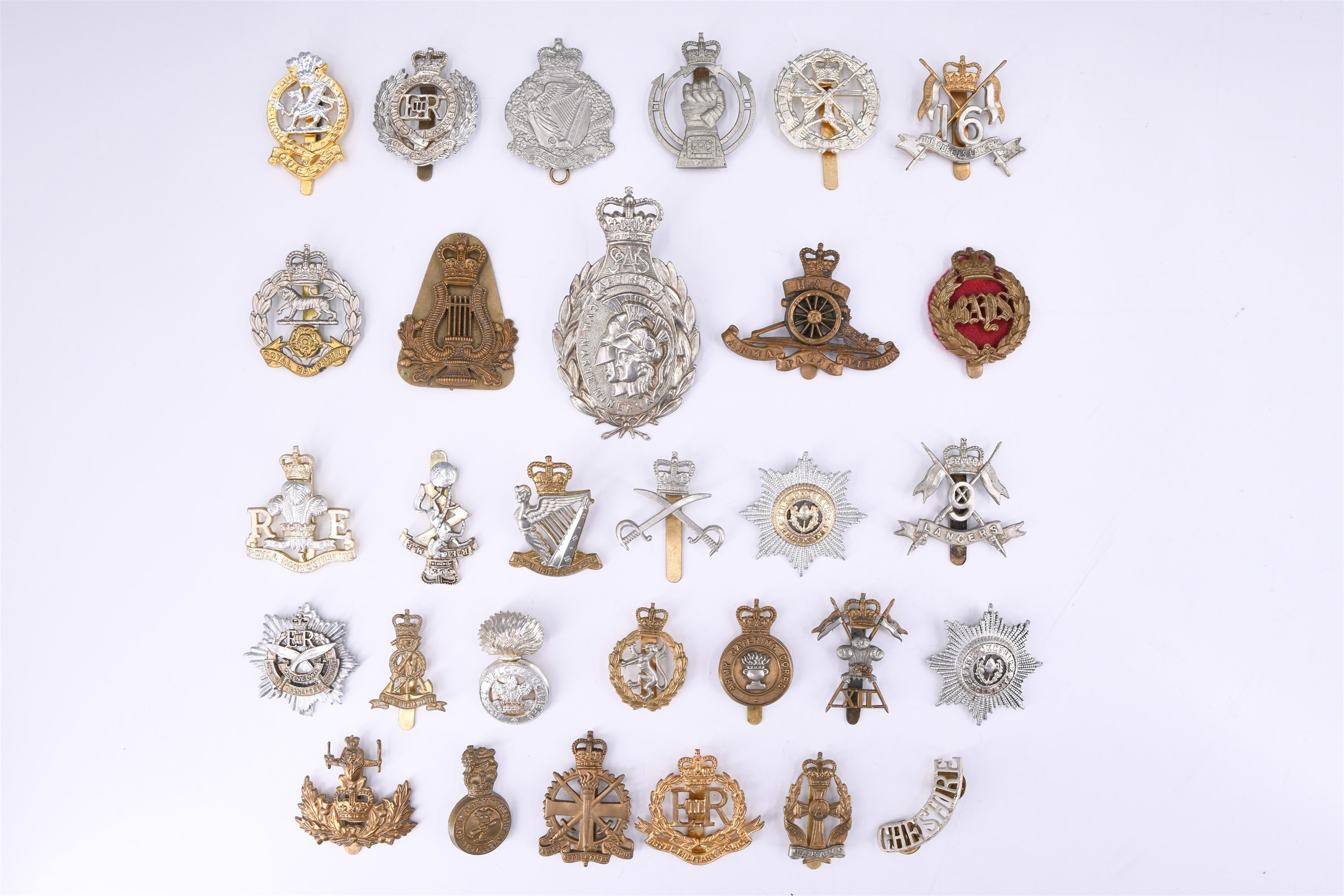 A small collection of post-1952 British army cap badges