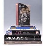 A group of books on world art including Palue i Fabre, "Picasso 1917 - 1926"; Paul Klee, "The Inward