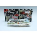 A Lledo boxed commemorative Kleenex Tissues diecast van collection, together with an Airfix Hawker
