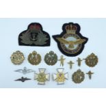 A group of RAF, Royal Navy and other badges