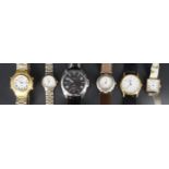 A small group of wristwatches, including Sekonda, Casablanca, etc