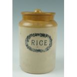 A Victorian stoneware rice jar by James Pearson Limited of Brampton, Chesterfield, 19.5 cm
