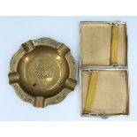 A vintage Player's Navy Cut Medium Cigarettes "Player's Please" brass advertising ashtray,