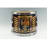 A post-1952 Black Watch side drum, hand decorated by Potter of Aldershot, 40 cm x 32 cm