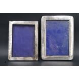 Two Edwardian silver-faced photograph frames, larger 18.5 x 13.5 cm