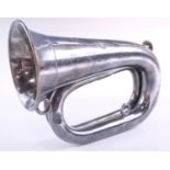 A Great War 11th ( Lonsdale ) Battalion Border regiment silver-plated bugle by Boosey & Co