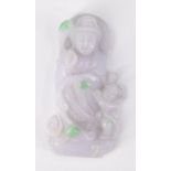 A Chinese carved jade Buddha, 8 cm