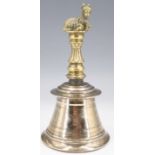 A Tibetan cast brass and bronze temple bell, 12.5 x 24.5 cm