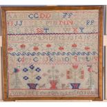 A Victorian alphabet and number sampler, being the work of Ann Jefferson, aged 10, 1856, overall