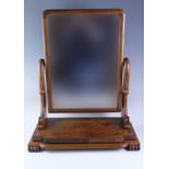 A Victorian mahogany swivel toilet / dressing-table mirror, 61 x 28 x 74 cm