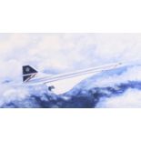 After Anthony Hansard (Contemporary) "Concorde - Queen of the Skies", study of a British Airways