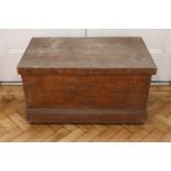 A Victorian scumble painted pine bedding box, (hinges a/f), 79 x 46 x 46 cm
