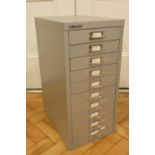 Bisley steel stationary drawers, 43 x 28 x 59 cm