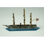 [ Wargaming ] A quantity of US Civil War war games scale model soldiers, forts, naval vessels etc