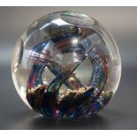 A Selkirk glass paperweight, dated 1993 to base, 8.5 cm