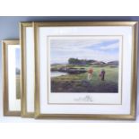 After Peter Munro (Contemporary) Three studies of specific holes on Scottish golf courses, "