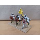 [ Wargaming ] A quantity of war games scale model soldiers, figures and structures of Victorian