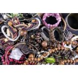 A quantity of vintage and later costume jewellery, comprising necklaces and bracelets