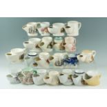 Twenty one ceramic shaving mugs, including Wade, Shelley, Mason's, etc