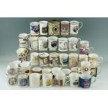 A large quantity of Queen Elizabeth II and other commemorative ceramic mugs
