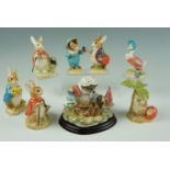 Eight Border Fine Arts 'Beatrix Potter Classics' studio figurines, including The Tale of Mrs Tiggy-