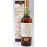 A boxed bottle of Talisker 10 Year Old Single Malt Scotch Whisky, 700 ml