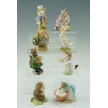 Eight Beswick Beatrix Potter figurines, including Anna Maria, Timmy Willie, Ribby, etc