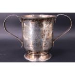 A George III silver loving cup by Hester Bateman, of subtle baluster form raised on a foot with