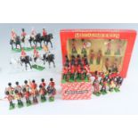 A quantity of Britains diecast model toy soldiers, including a boxed set of twelve Scots Guard (