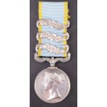 A Crimea Medal with three clasps to Corpl Thos Scott, 55th Regt