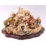 A large Lilliput Lane St Peters Cove, limited edition 1041/3000 with certificate, 40 cm x 23 cm high