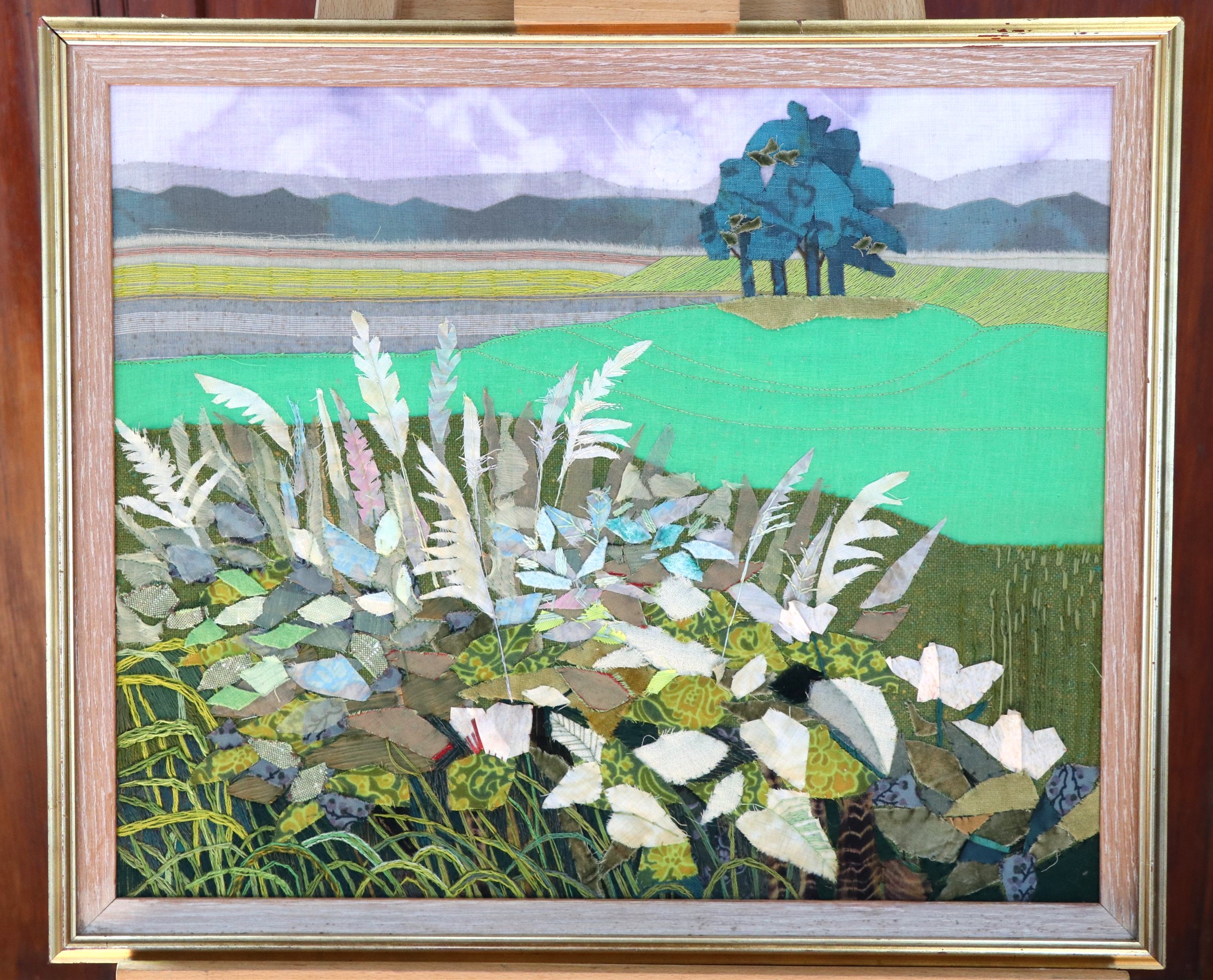 Kirsty McFarlane (Scottish, Contemporary) A pastoral landscape scene with wild flowers before a - Image 2 of 2