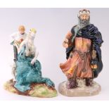 Two Royal Doulton figurines, Good King Wenceslas and St George, tallest 23 cm