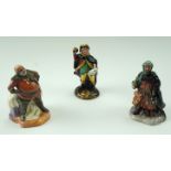 Three Royal Doulton figurines, comprising Falstaff, Good King Wenceslas and Town Crier, tallest 10