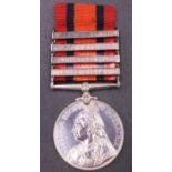 A Queen's South Africa Medal with four clasps to 2nd Lieut J A Ellis, 1/Border Regt