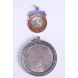 A Victorian silver Agricultural medal, the obverse having an engraved plough scene, the reverse