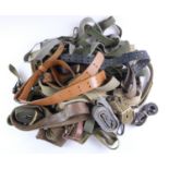 A quantity of military and other gun slings