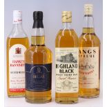 A group of whisky, comprising Langs Supreme, The House of Bruar, Hankey Bannister, and Highland