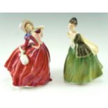 Two Royal Doulton figurines, Autumn Breeze and Fleur, 20 cm tallest