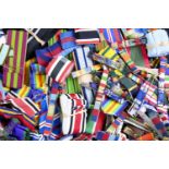 A large quantity of military medal ribbons