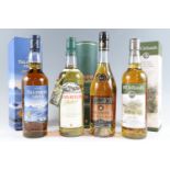 Three boxed bottles of single malt scotch whisky, comprising Talisker Skye, McClelland's Lowland,