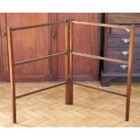 An Edwardian strung mahogany folding towel horse, 65 x 88 cm closed