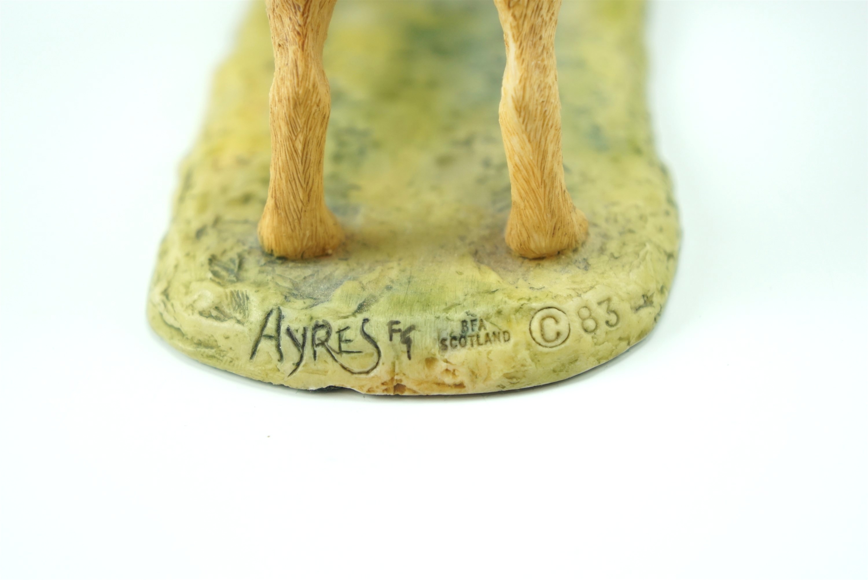 A Border Fine Arts border terrier figurine, Ray Ayres, 1983, 9cm - Image 3 of 3
