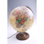 A late 20th Century World Discoverer illuminated terrestrial globe, 40 cm high