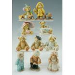 Ten Cherished Teddies figurines, tallest 10 cm