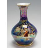 A 1920s Wiltshaw & Robinson Carlton Ware Persian design shouldered baluster vase, painted mark 2884,