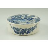 A Tiffany & Co "Peony" pattern blue-and-white chinoiserie covered pot, 13 cm x 5 cm