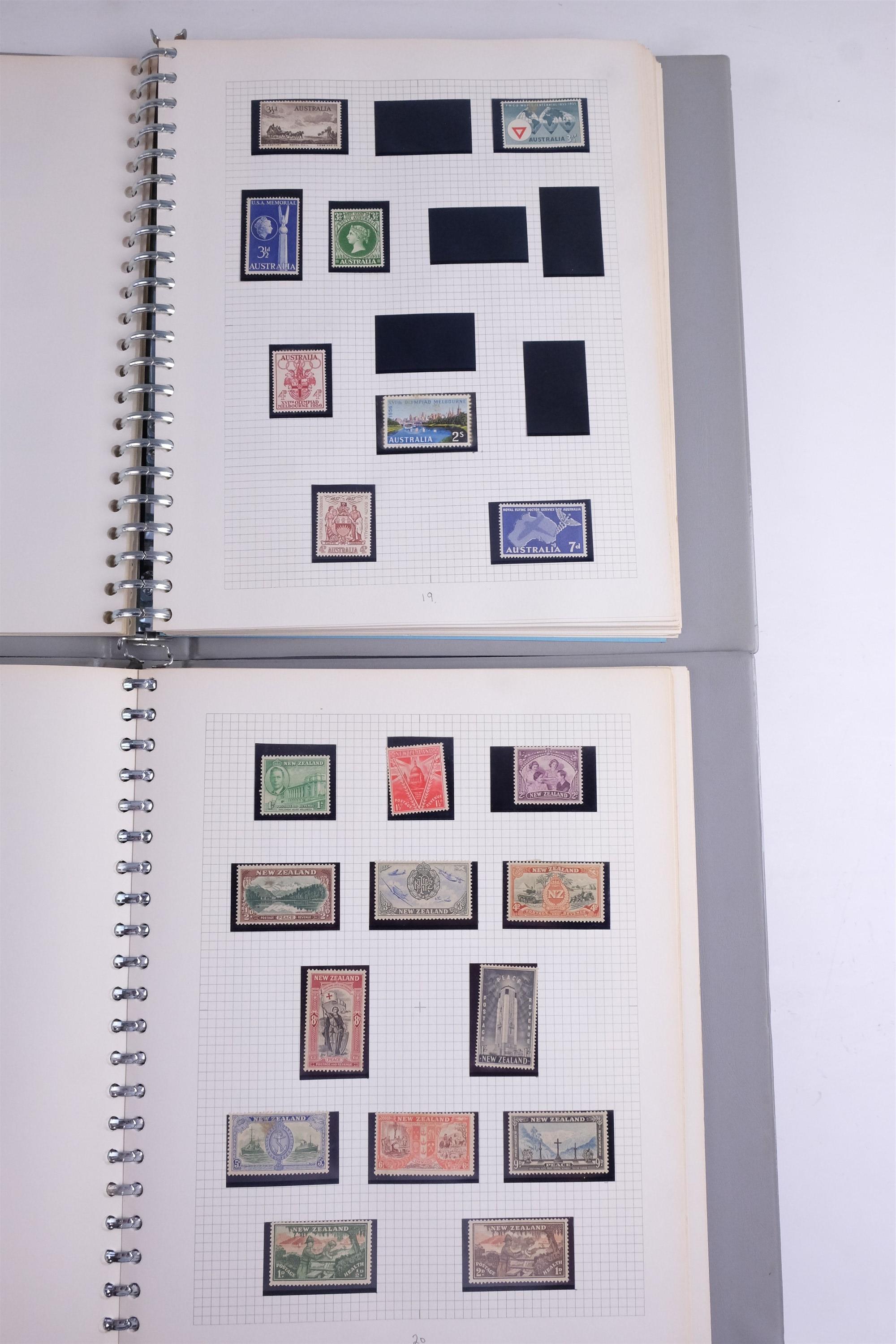 Four albums of stamps of Australia and New Zealand - Image 80 of 105